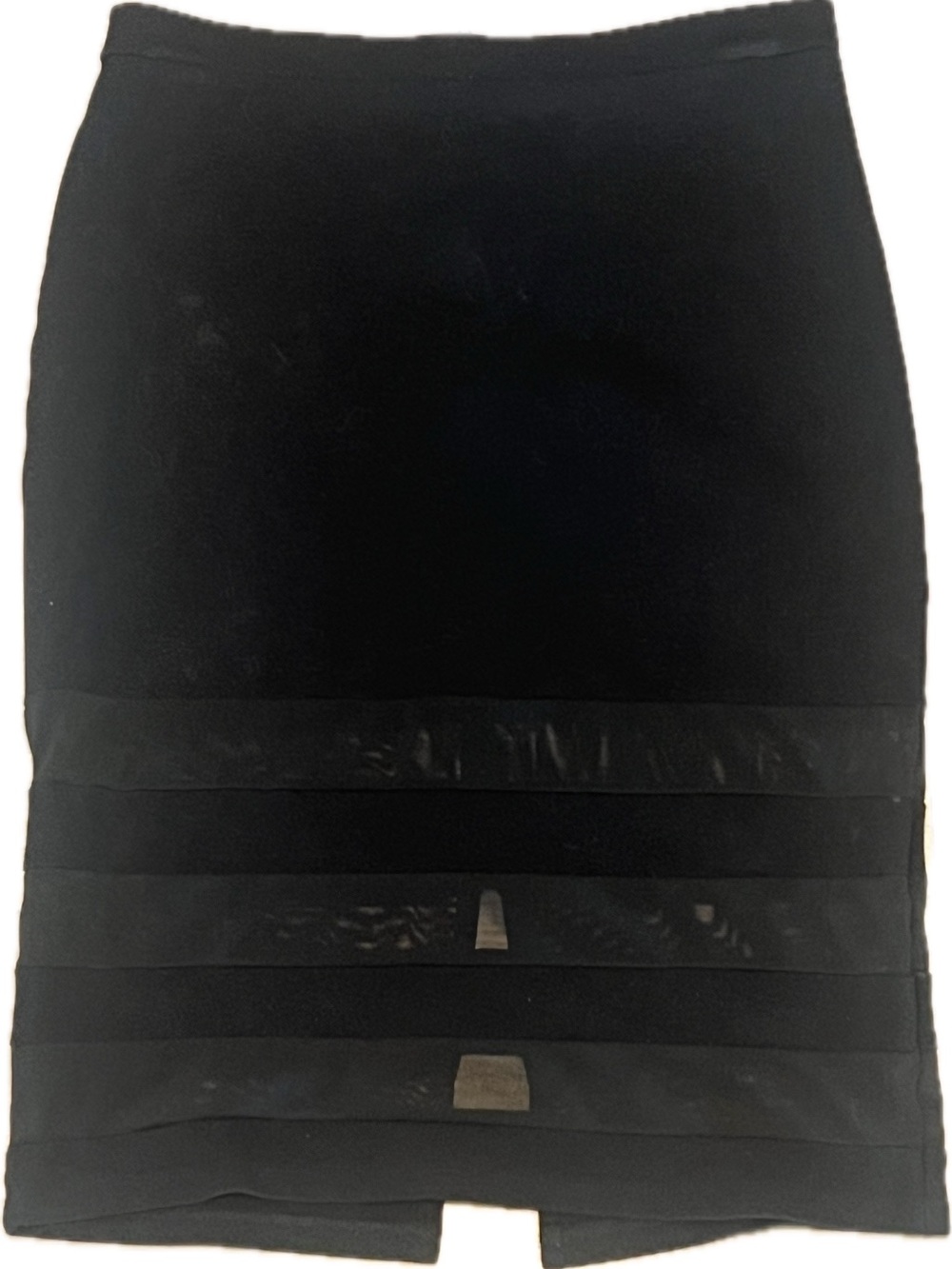 Haute Monde Black Layered Pencil Skirt